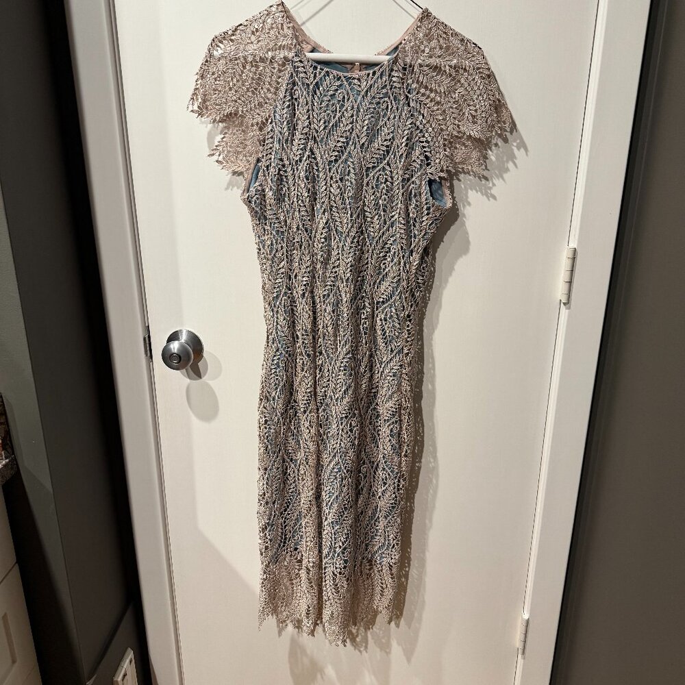BHLDN (Anthropologie) Elegant Midi Women's Lace Dress